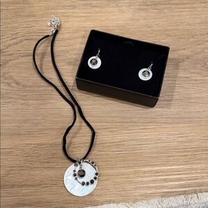 Elegant Silver and Black Jewelry Set